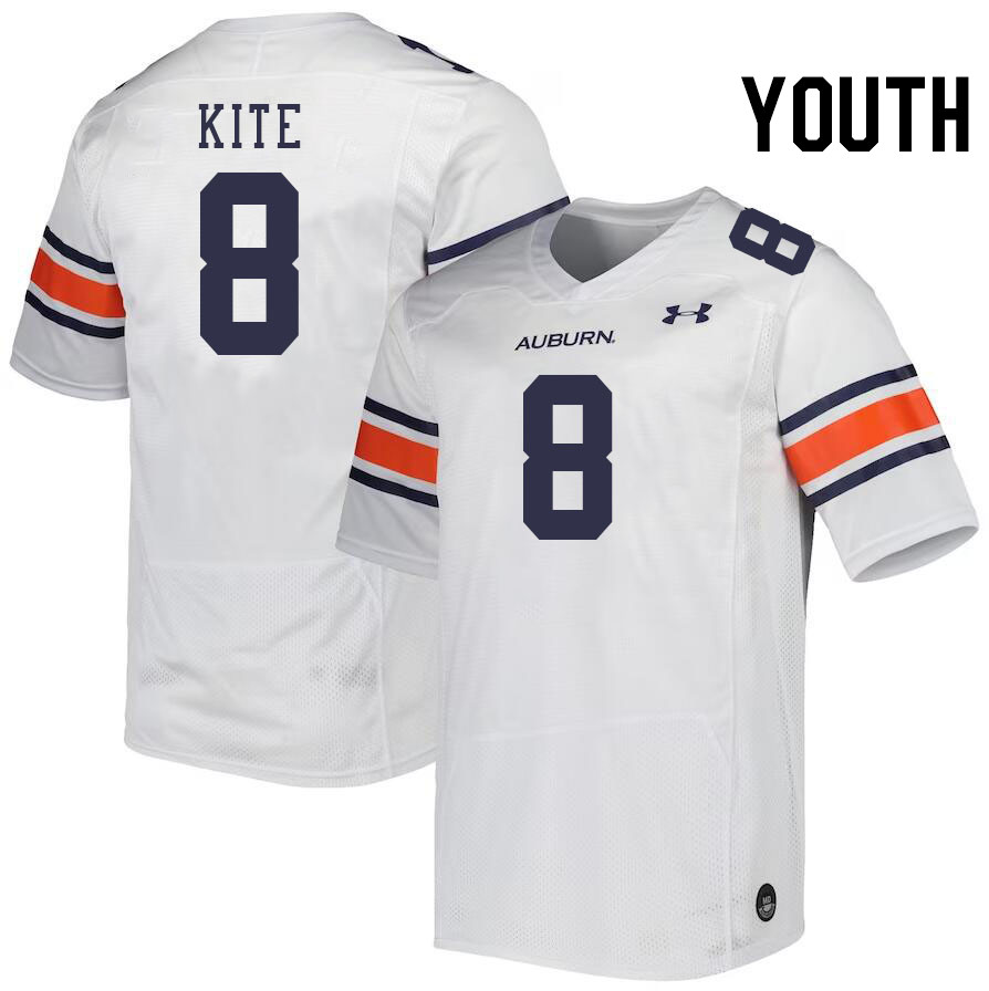 Youth #8 Antonio Kite Auburn Tigers College Football Jerseys Stitched-White